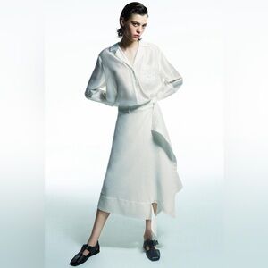 ASYMMETRIC LINEN SKIRT ZW COLLECTION